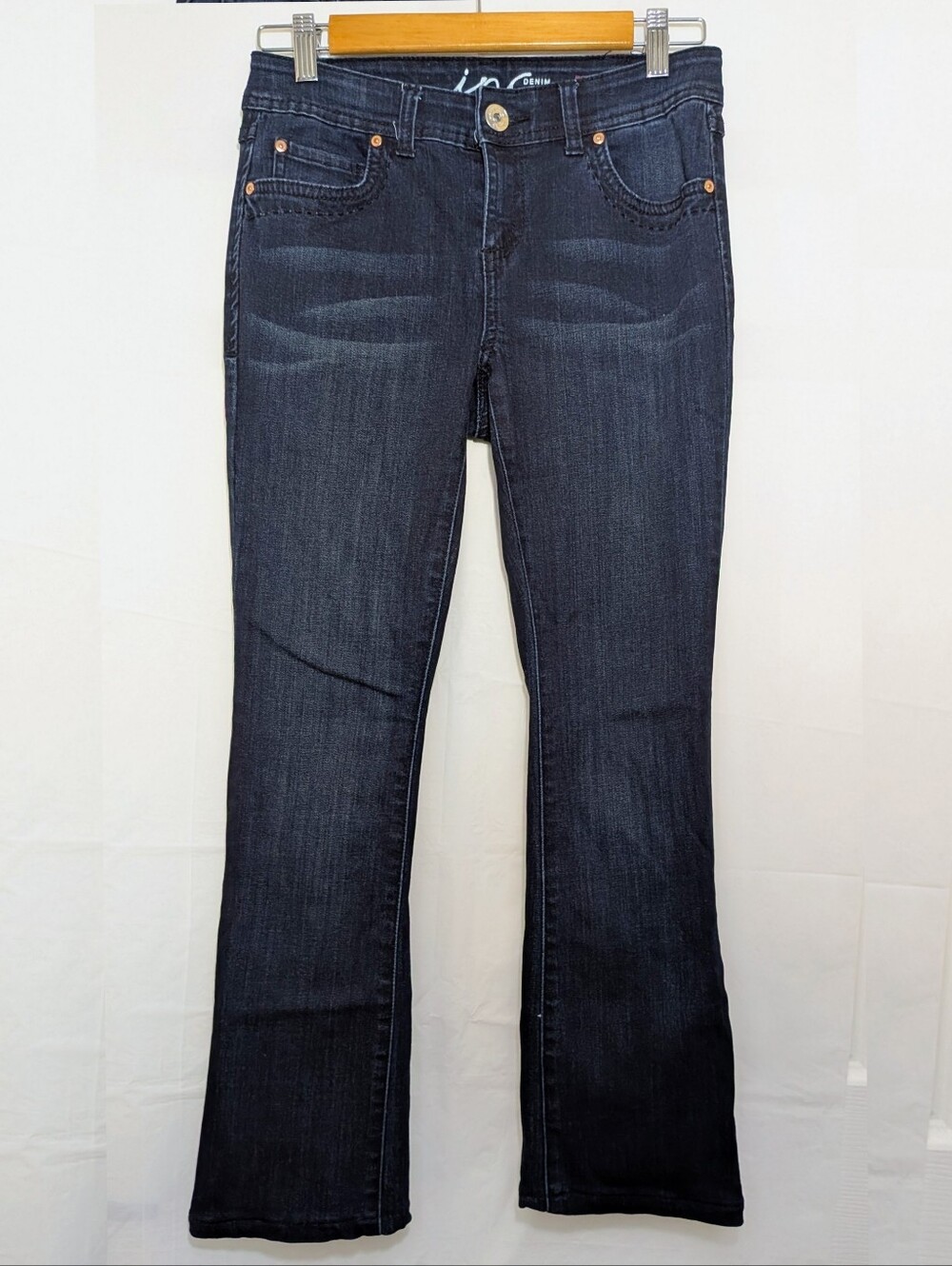 INC International Concepts Women's Dark Blue Bootcut Jeans